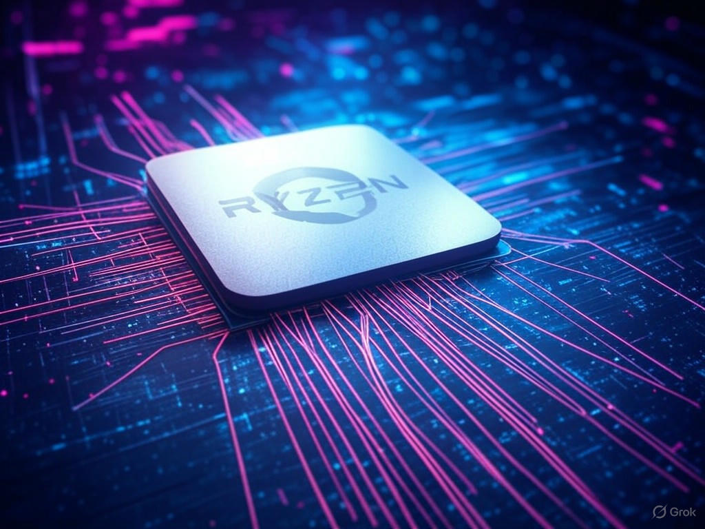 Hình ảnh minh họa vi xử lý AMD Ryzen và bản cập nhật firmware AGESA.