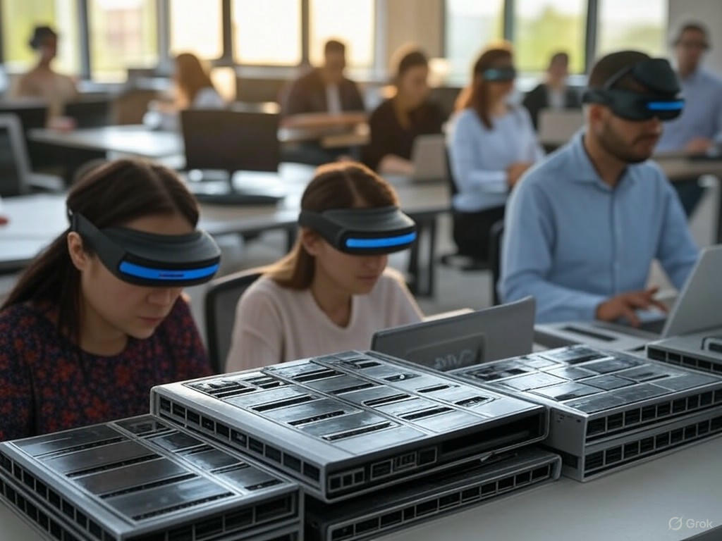 Giao diện Nexus Dashboard thống nhất của Cisco với các kết nối mạng phức tạp và biểu tượng AI