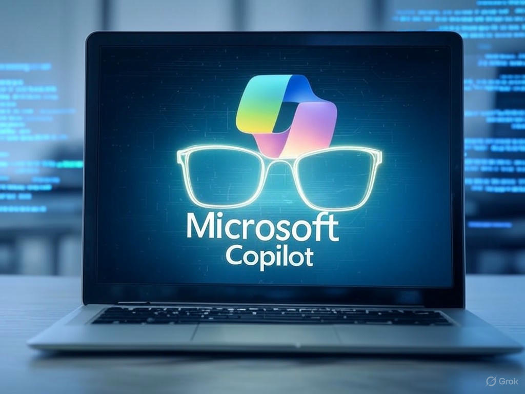 Biểu tượng Copilot Vision trên màn hình Windows, thể hiện sự tích hợp AI.