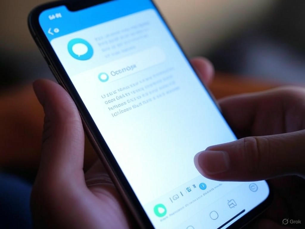 Giao diện iPhone hiển thị ứng dụng Messages với các bong bóng trò chuyện và biểu tượng Genmoji.