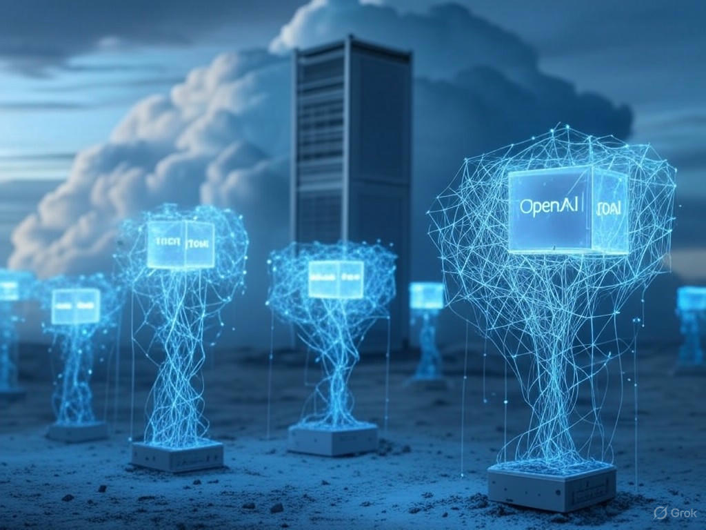 Biểu đồ tăng trưởng của OpenAI thể hiện sự tăng trưởng mạnh mẽ, với một phần được gắn nhãn là 