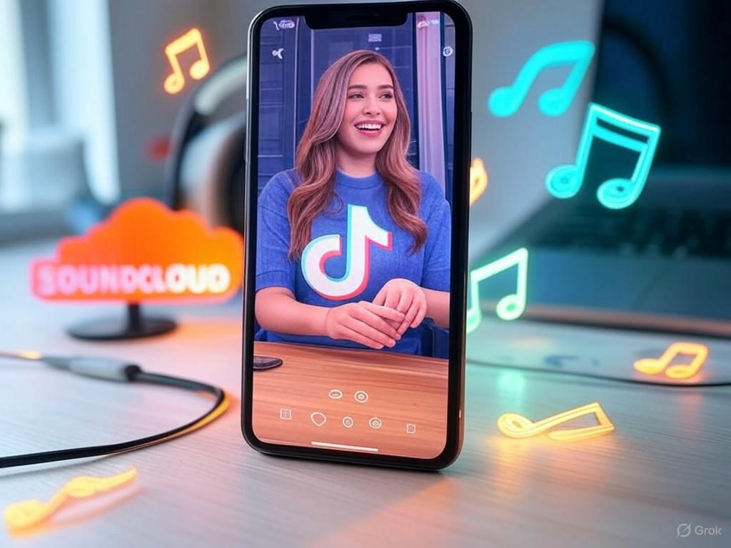 Giao diện tính năng add to music app trên TikTok