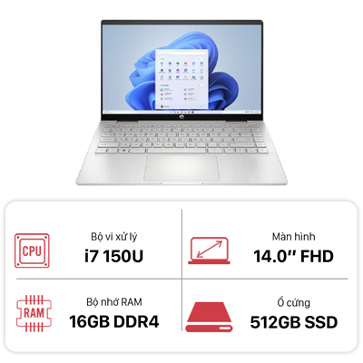 HP Pavilion x360 14-ek2013TU (9Z2V4PA) - Silver
