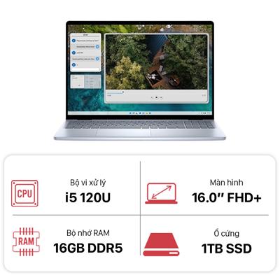 Laptop Dell Inspiron 16 5640 (71035923) - Xanh