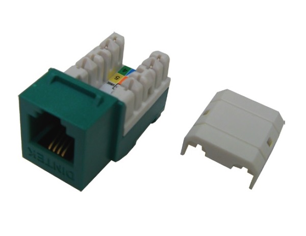 Modular Jack - ổ cắm thoại RJ11 Keystone Jack Dintek Cat.3 unshielded (1305-01006)